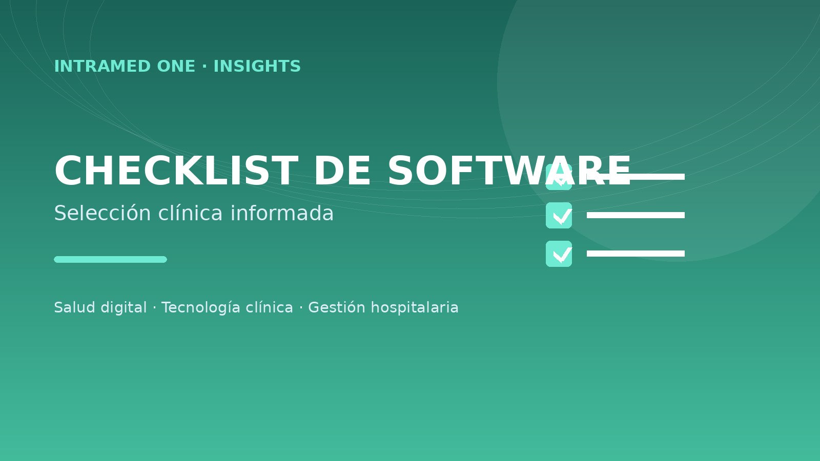 Imagen temática del artículo Checklist para elegir software de expediente clínico electrónico